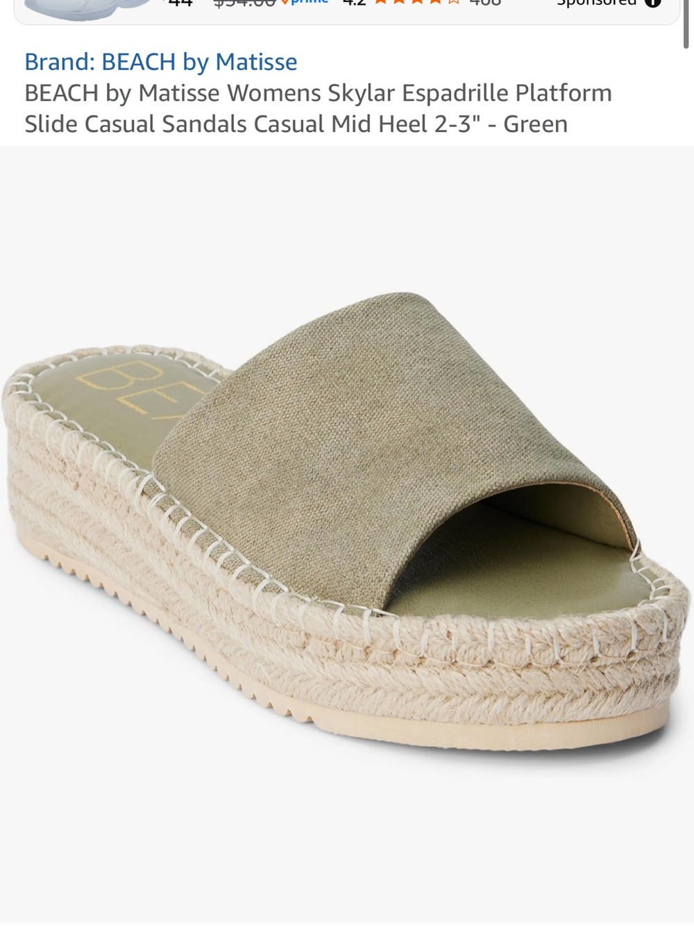 Olive Slide Espadrille Sandals - Women's